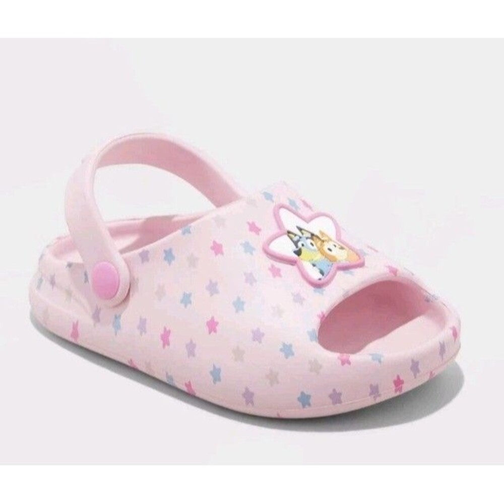 Bluey Toddler Girl's Comfort Slide Sandals Heel Strap Round Open Toe
